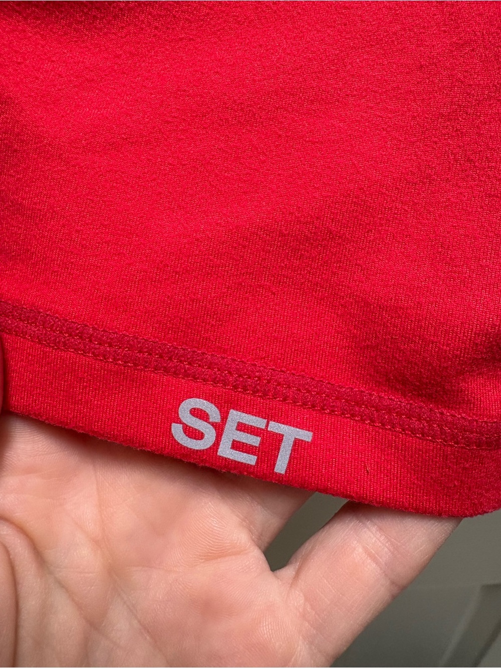 SET Active Women's Athletic Shorts Trio - Gray, Teal, Red - Picture 9 of 10